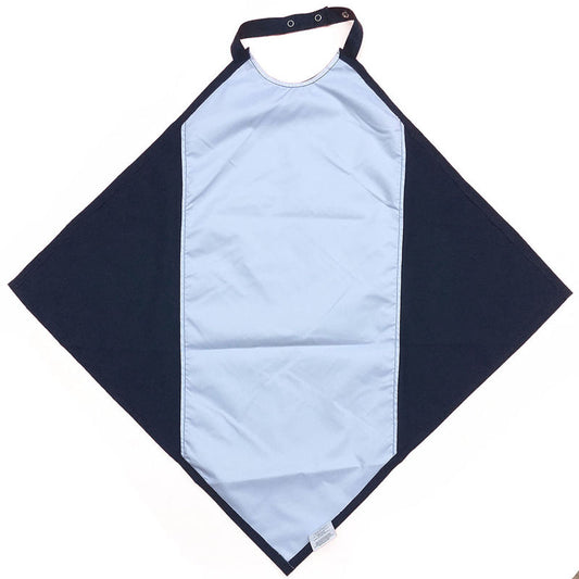 Reverse side of napkin-style clothing protector
