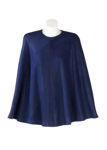 Long daywear polar fleece poncho