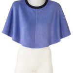 Short polar fleece poncho for daytime wear