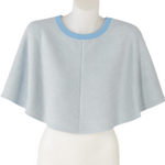Short polar fleece poncho for daytime wear