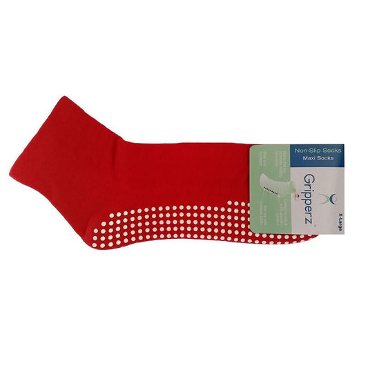 Gripperz non-slip maxi hospital socks in red