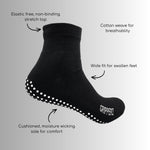 Gripperz non-slip maxi hospital socks in black