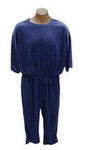 Men's sundowner 'dementia' suit. Navy one-piece top and pants, front view